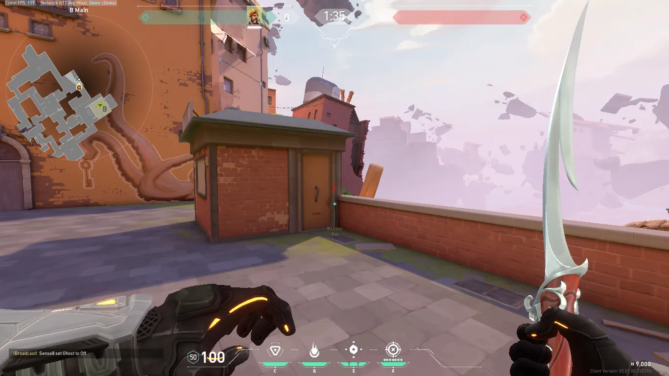 Brimstone Incendiary on Ascent Attack Site B — step 2 of 4: Aim — line up the shot
