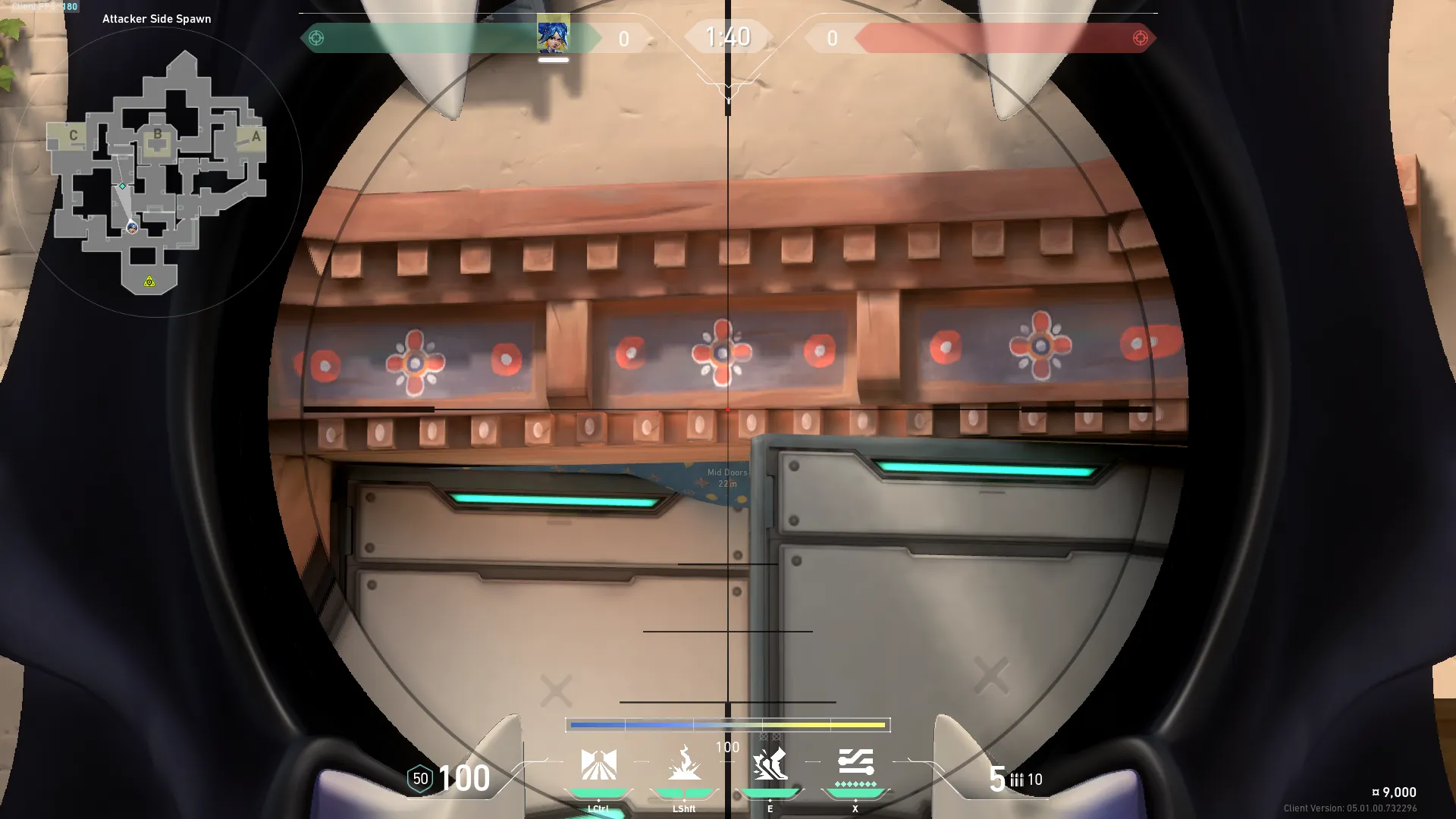 Neon Relay Bolt on Haven Attack Site C — step 2 of 3: Aim — line up the shot