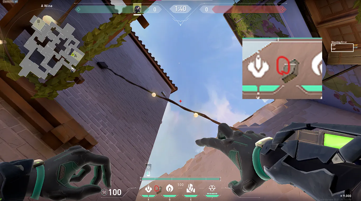 Viper Snake Bite on Ascent Attack Site A — step 2 of 3: Aim — line up the shot