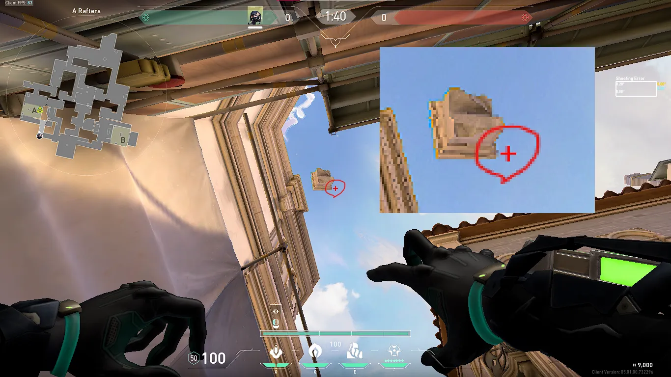 Viper Snake Bite on Ascent Defense Site A — step 2 of 3: Aim — line up the shot