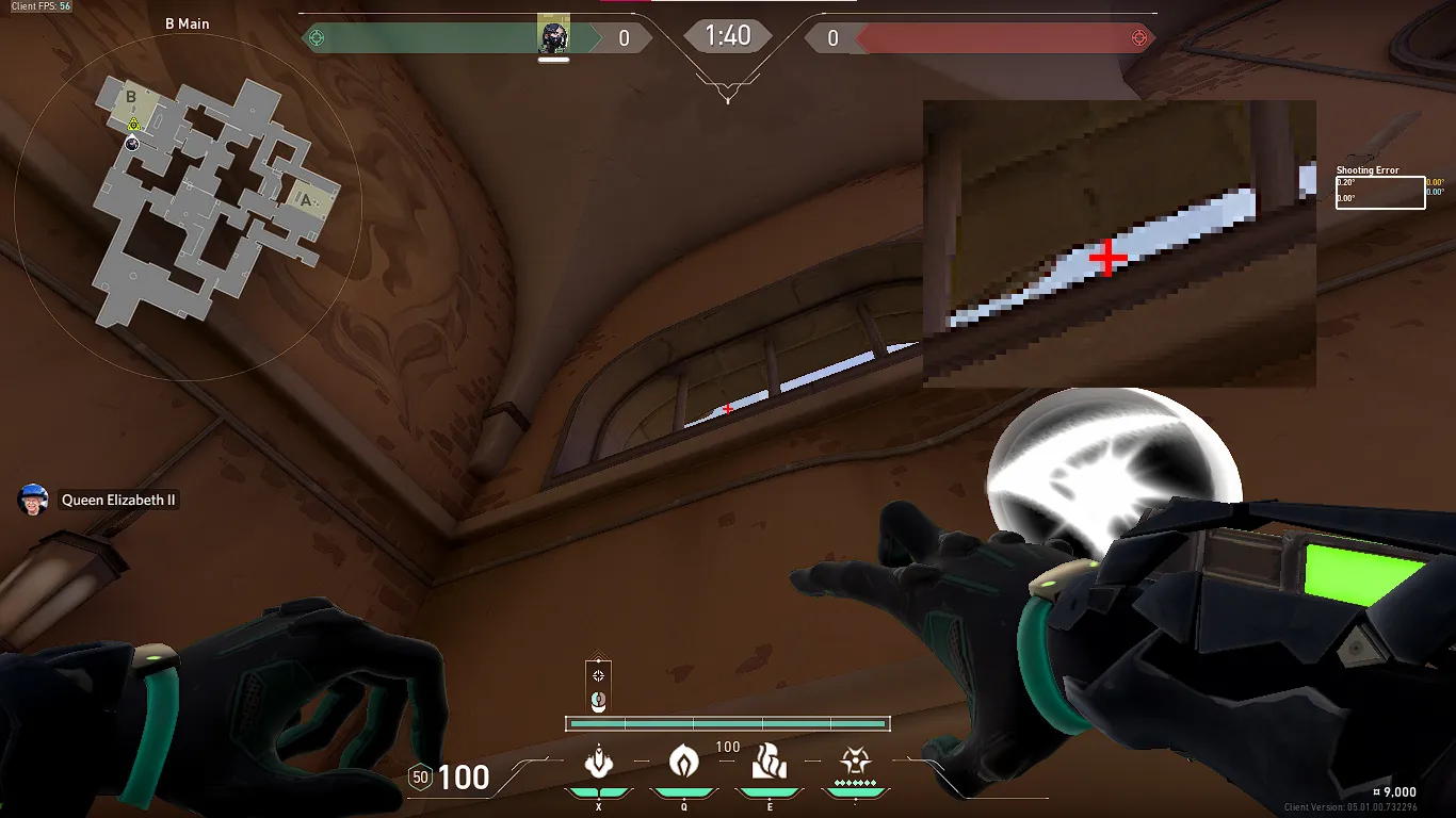 Viper Snake Bite on Ascent Attack Site B — step 2 of 3: Aim — line up the shot