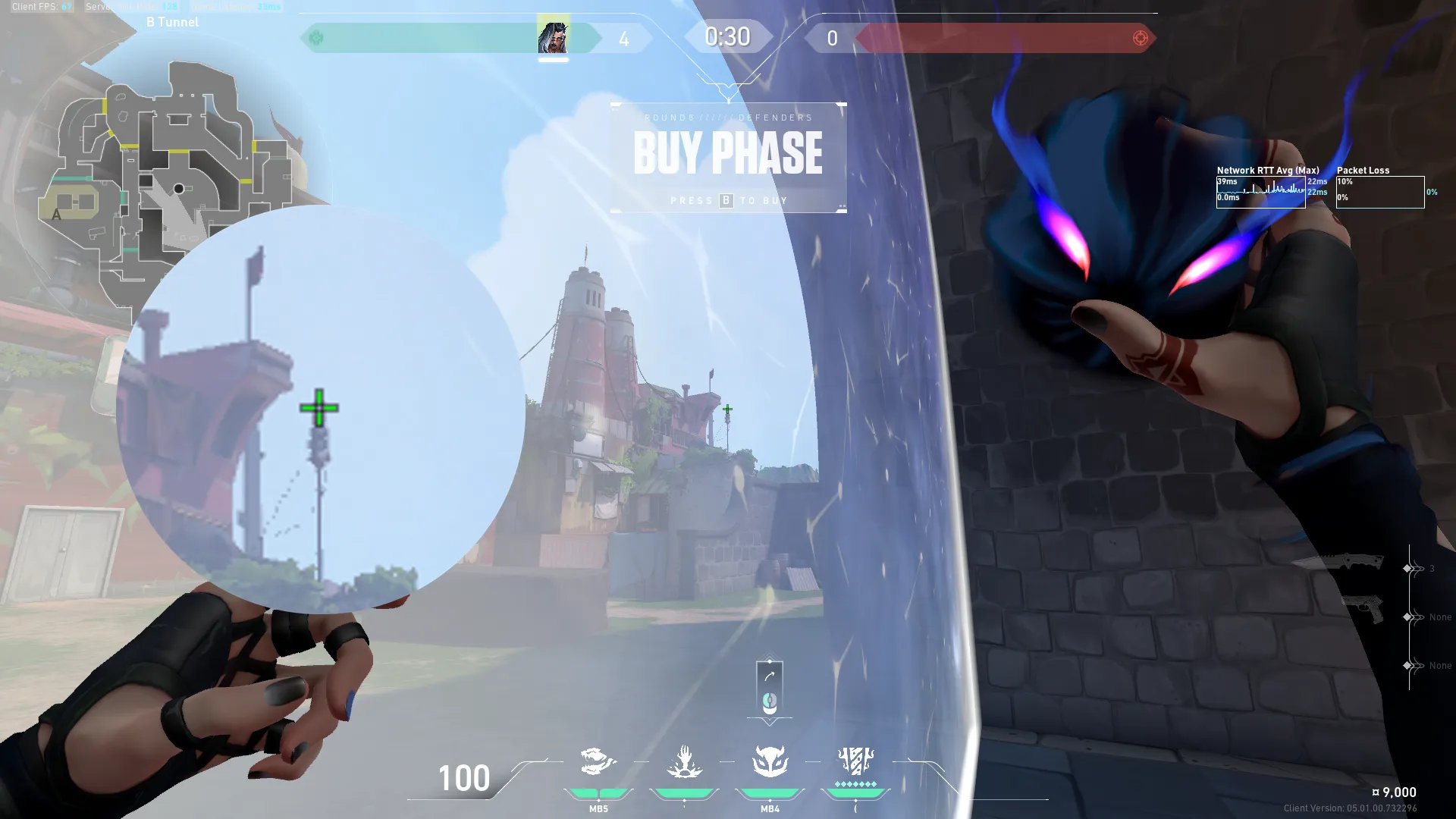 Fade Haunt on Breeze Attack Mid — step 2 of 4: Aim — line up the shot