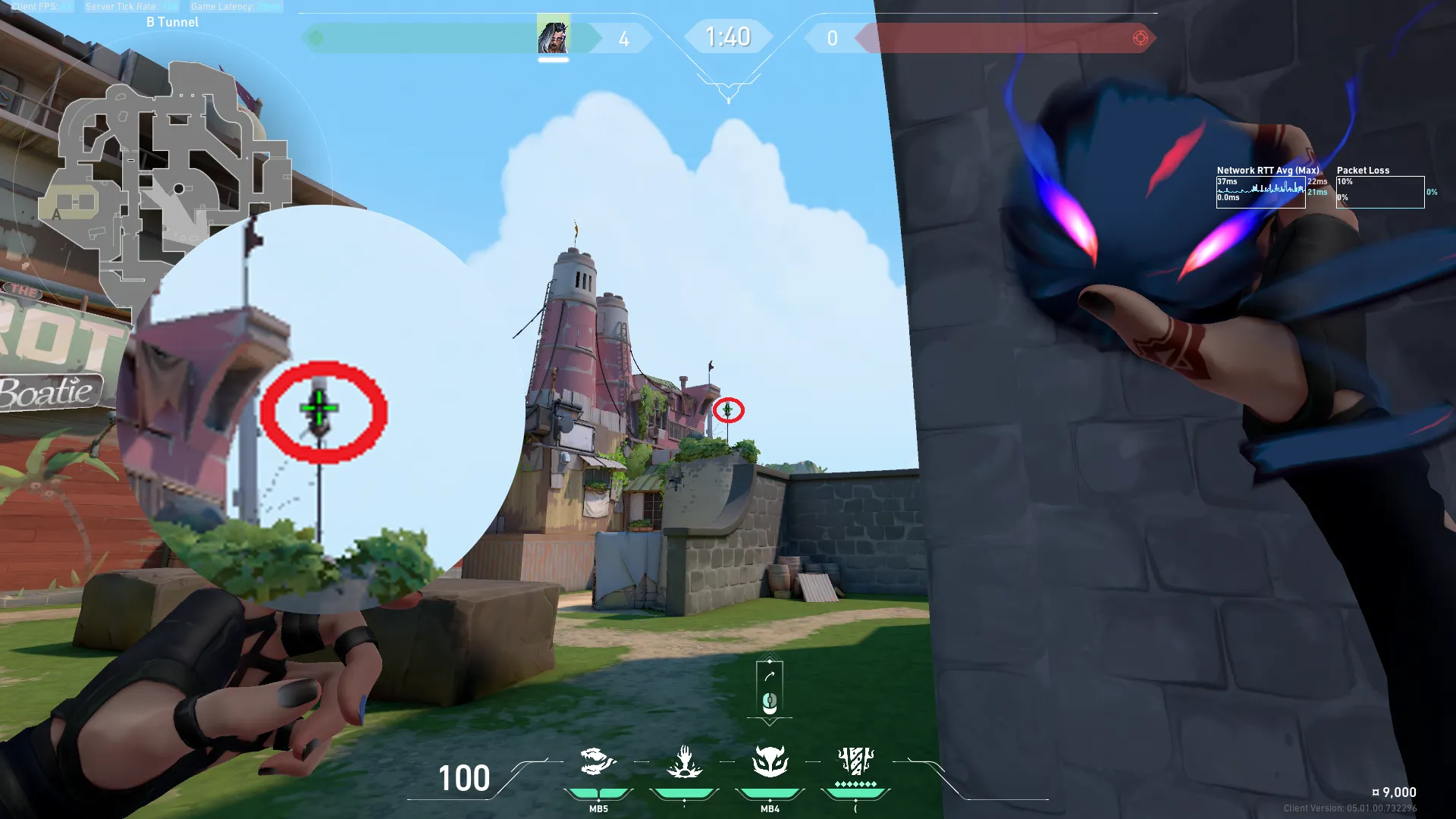 Fade Haunt on Breeze Attack Mid — step 3 of 4: Aim — line up the shot