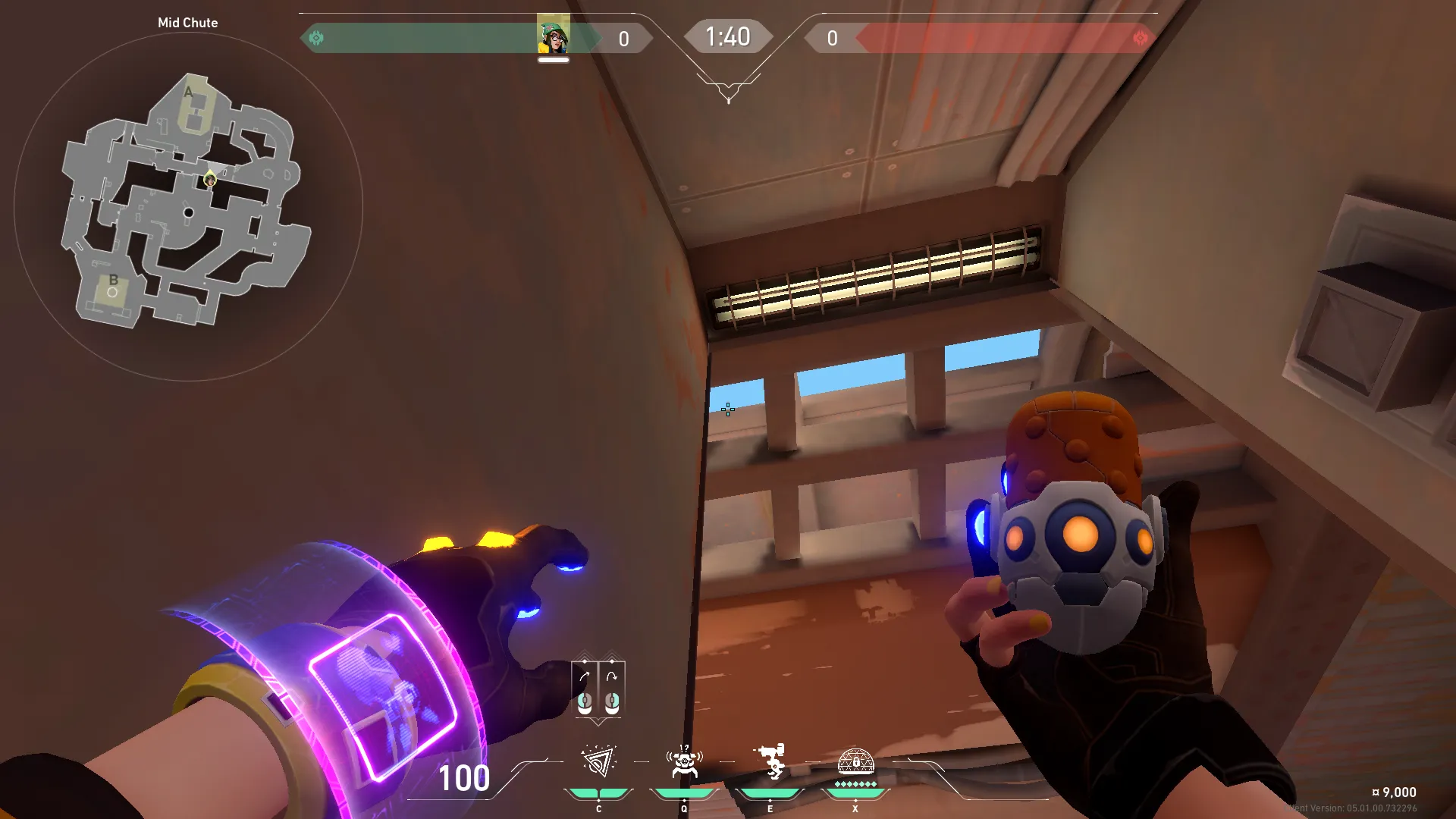 Killjoy Nanoswarm on Breeze Attack Site A — step 2 of 3: Aim — line up the shot