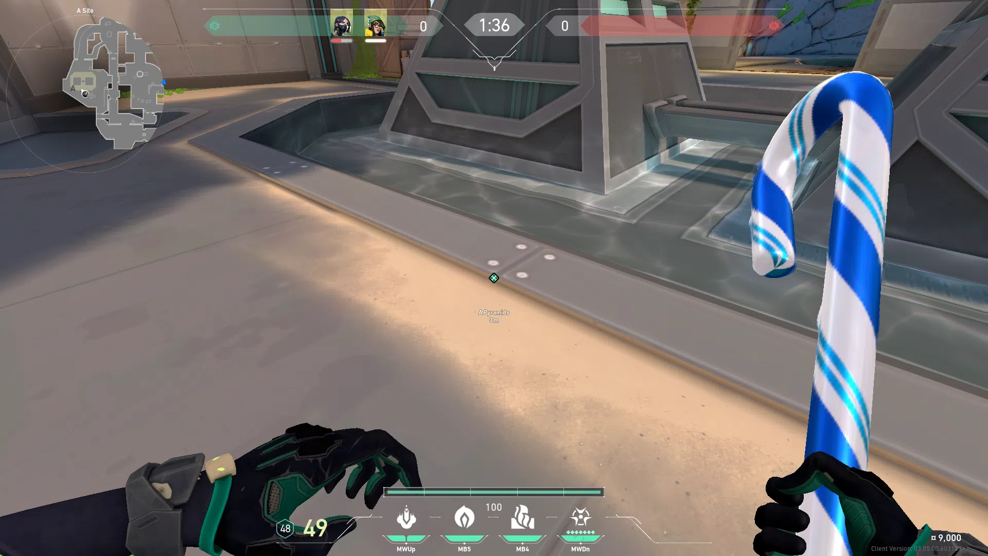 Molly across the map to B Site — Viper lineup on Breeze