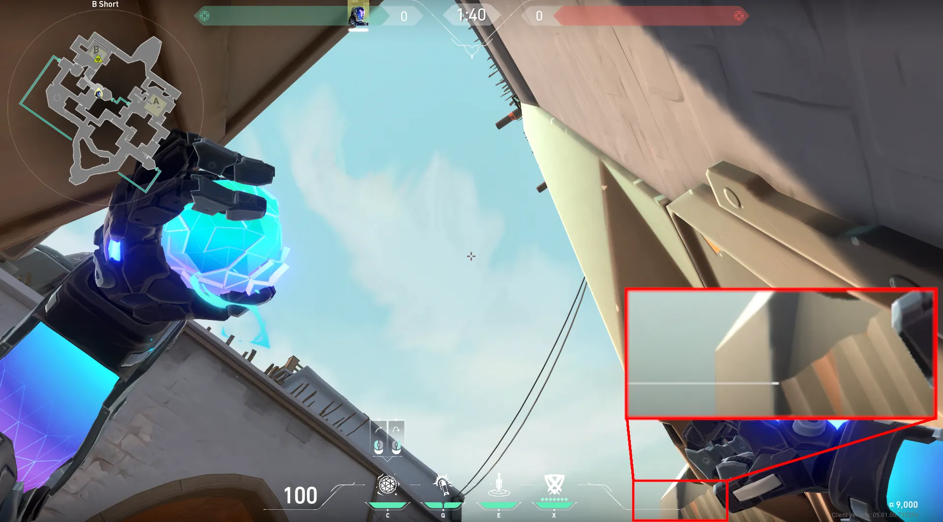KAY/O Frag_Ment on Bind Attack Site B — step 2 of 3: Aim — line up the shot