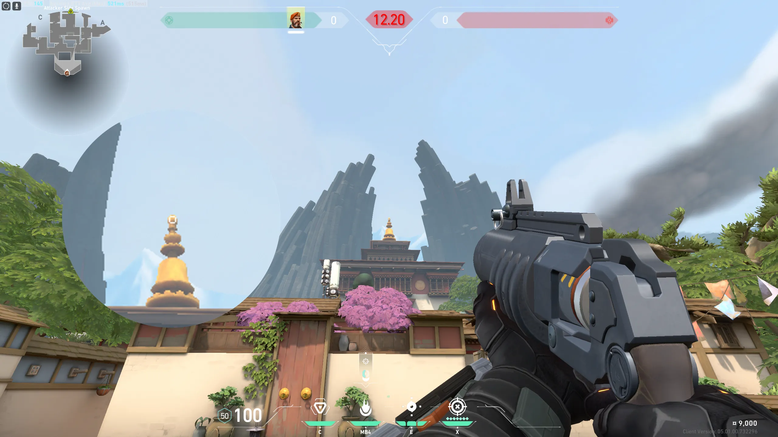 Brimstone Incendiary on Haven Attack Site B — step 3 of 4: Aim — line up the shot