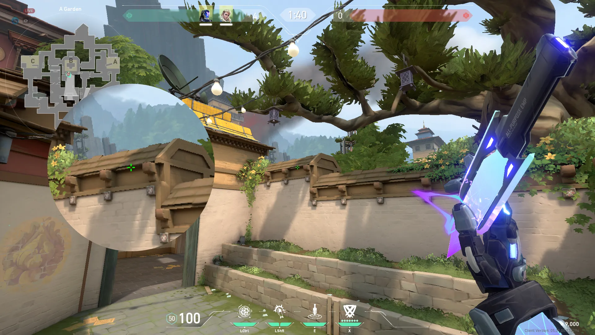KAY/O Zero_Point on Haven Attack Site A — step 2 of 3: Aim — line up the shot