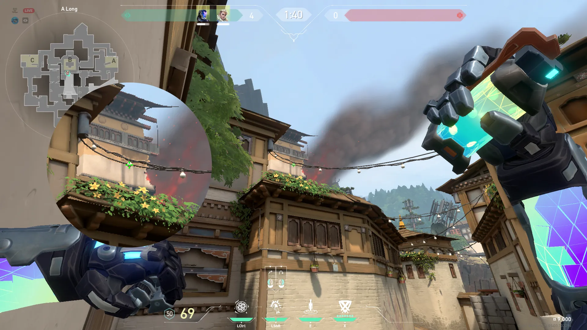 KAY/O Flash_Drive on Haven Attack Site A — step 2 of 4: Aim — line up the shot