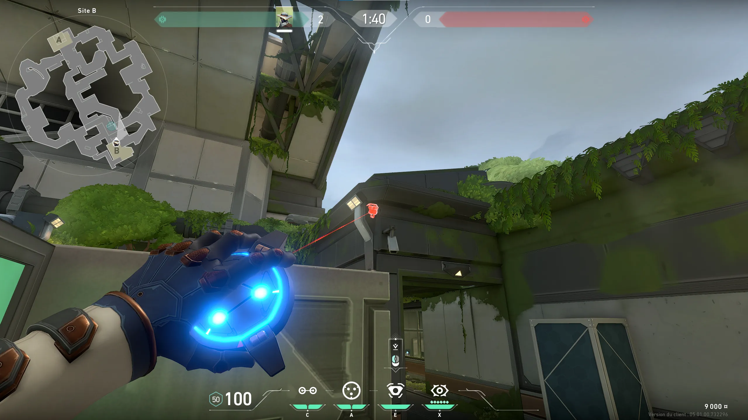 Cypher Spycam on Fracture Defense Site B — step 2 of 4: Aim — line up the shot