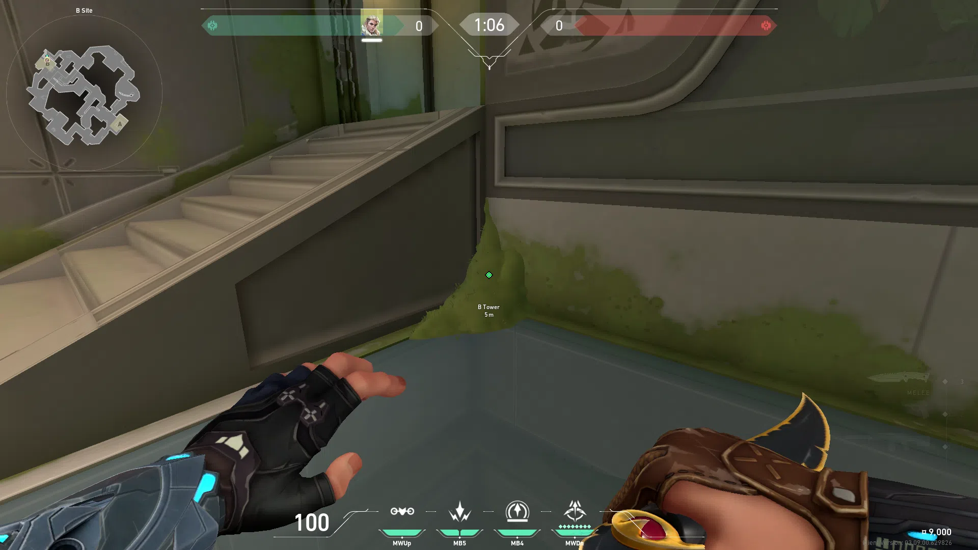 Early Info for Defenders - B Main/Spawn — Sova lineup on Fracture