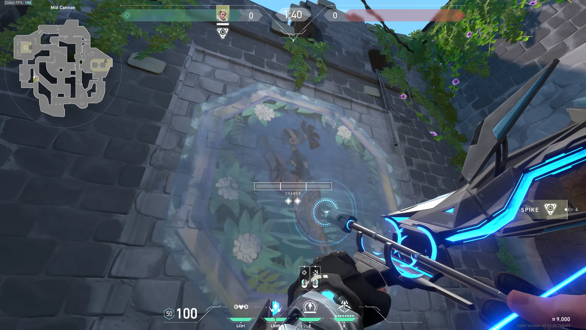 Sova Recon Bolt on Breeze Attack Site A — step 2 of 3: Aim — line up the shot