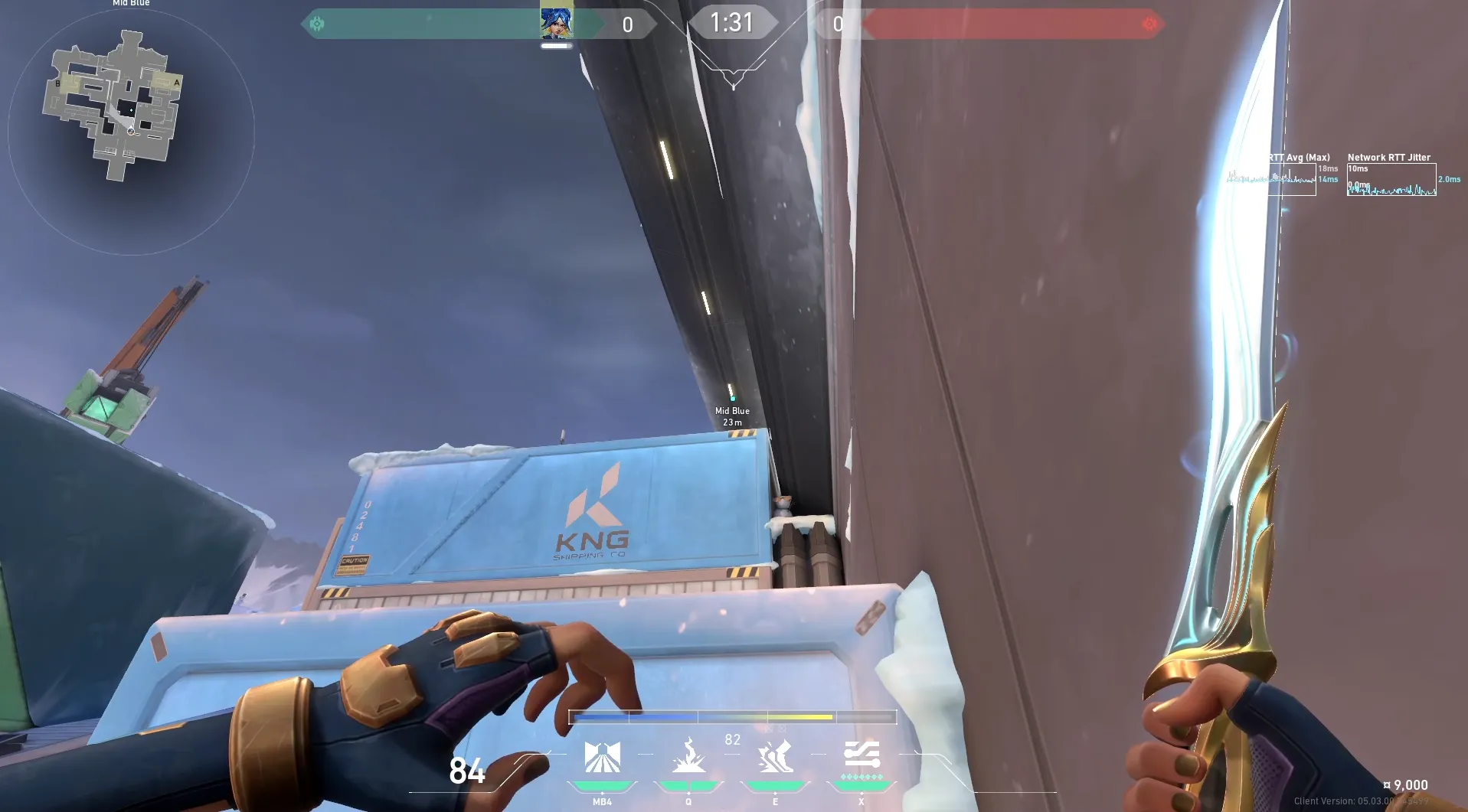 Neon Relay Bolt on Icebox Defense Mid — step 2 of 3: Aim — line up the shot
