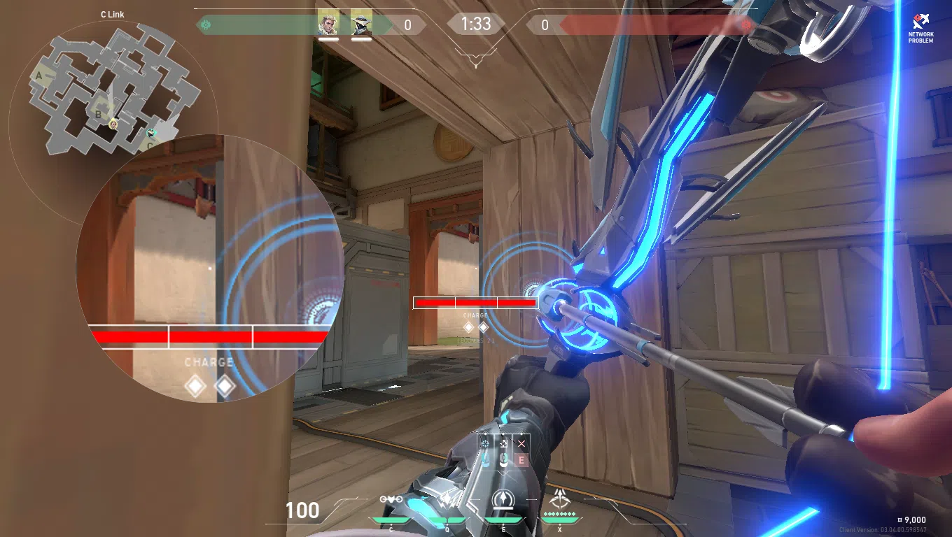 Sova Recon Bolt on Haven Defense Mid — step 2 of 3: Aim — line up the shot