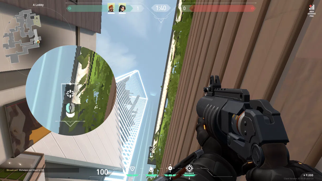 Brimstone Incendiary on Split Attack Site A — step 2 of 3: Aim — line up the shot