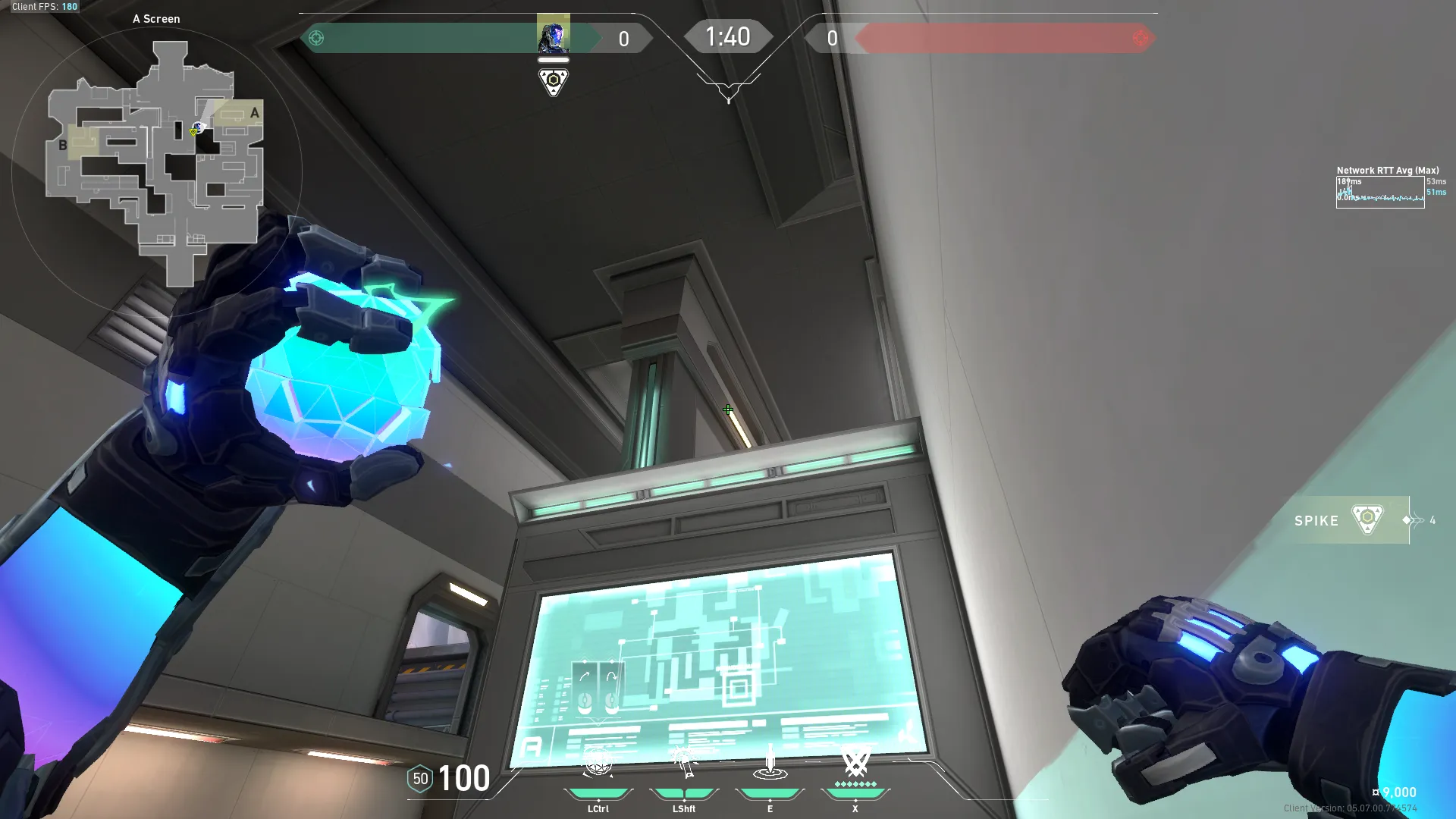 KAY/O Frag_Ment on Icebox Defense Site A — step 2 of 3: Aim — line up the shot