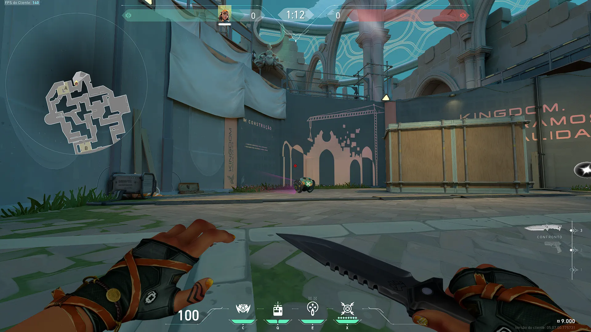 Raze Boom Bot on Pearl Defense Site A — step 5 of 6: Aim — line up the shot