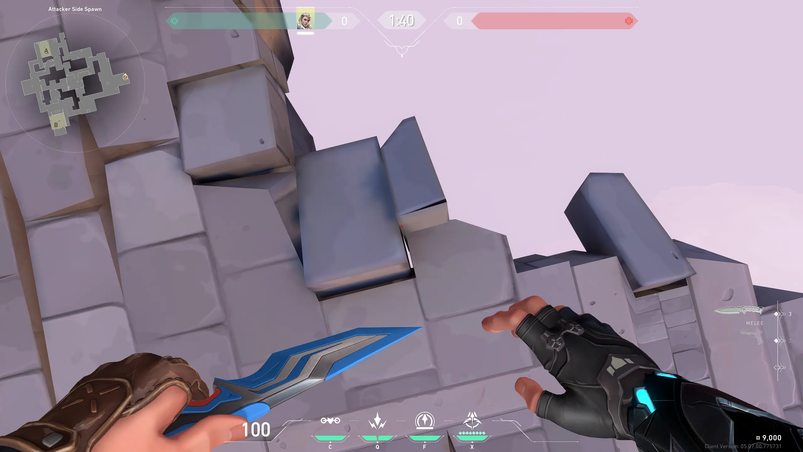 Attacker Spawn to A Side — Sova lineup on Ascent
