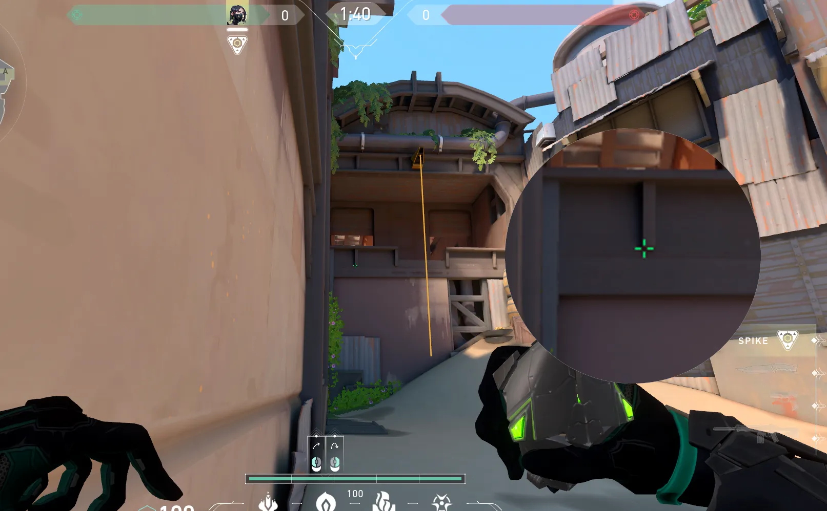 Viper Poison Cloud on Breeze Attack Site A — step 2 of 3: Aim — line up the shot