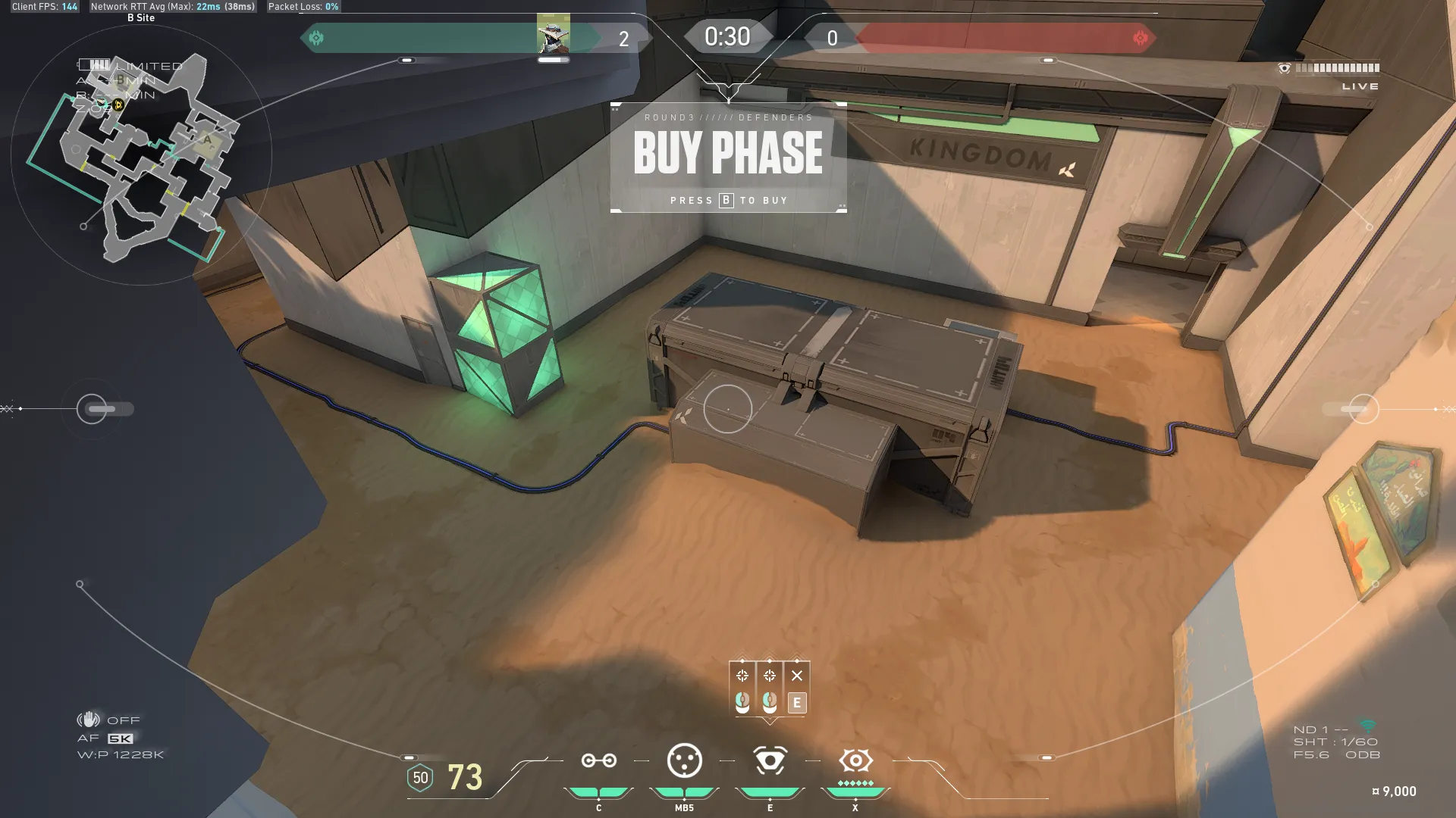 Cypher Spycam on Bind Defense Site B — step 3 of 3: Result
