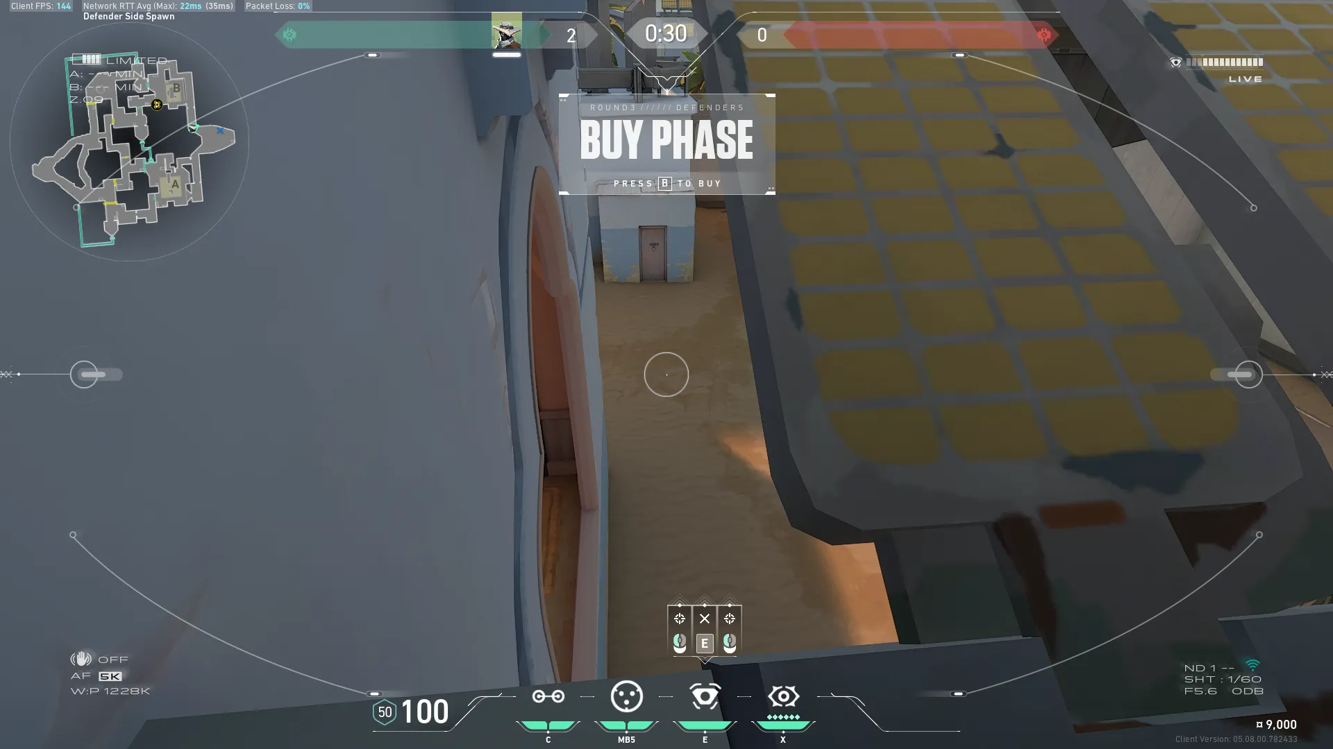 Cypher Spycam on Bind Defense Site B — step 4 of 5: Aim — line up the shot