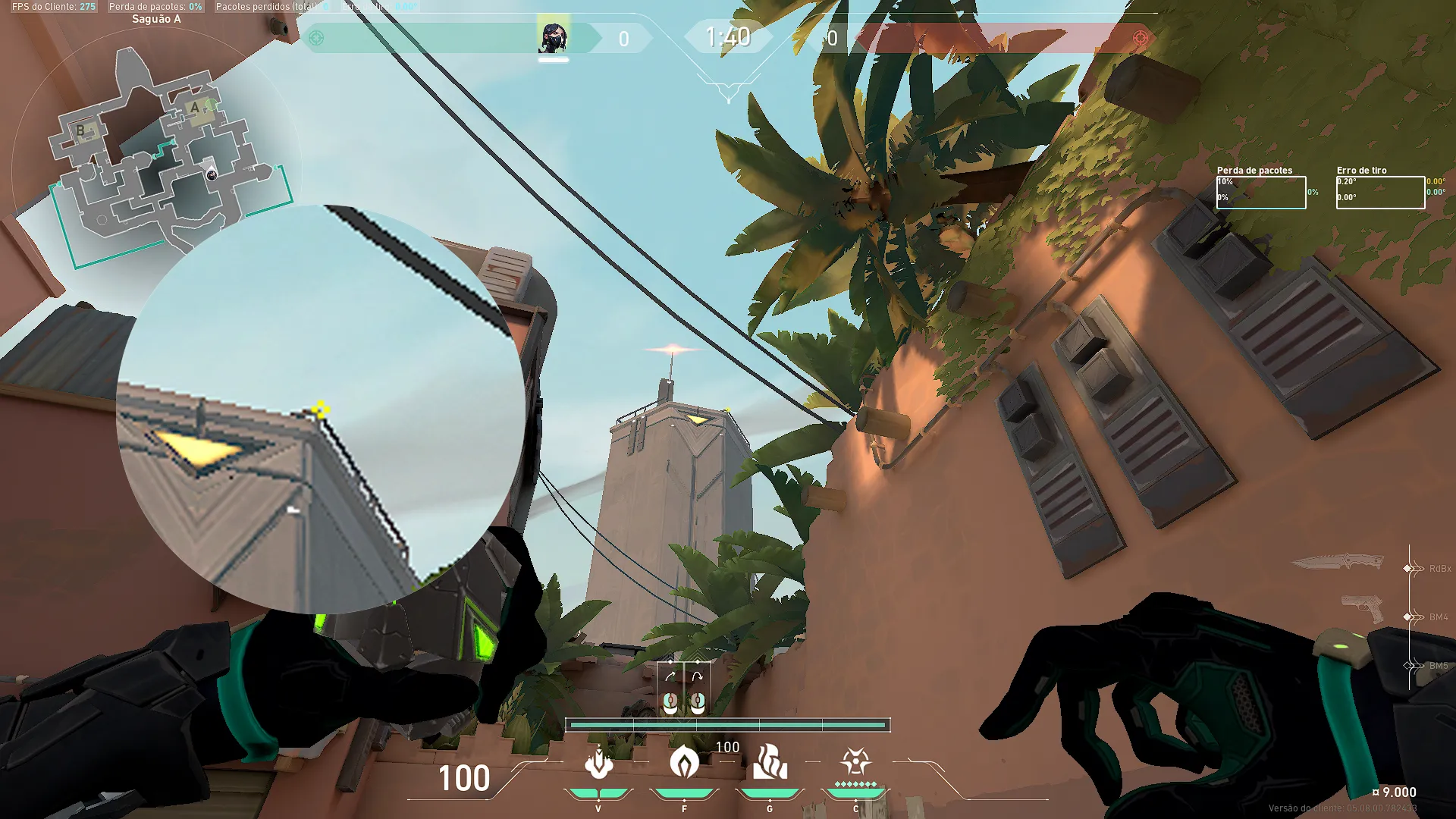 Viper Poison Cloud on Bind Attack Site A — step 2 of 4: Aim — line up the shot