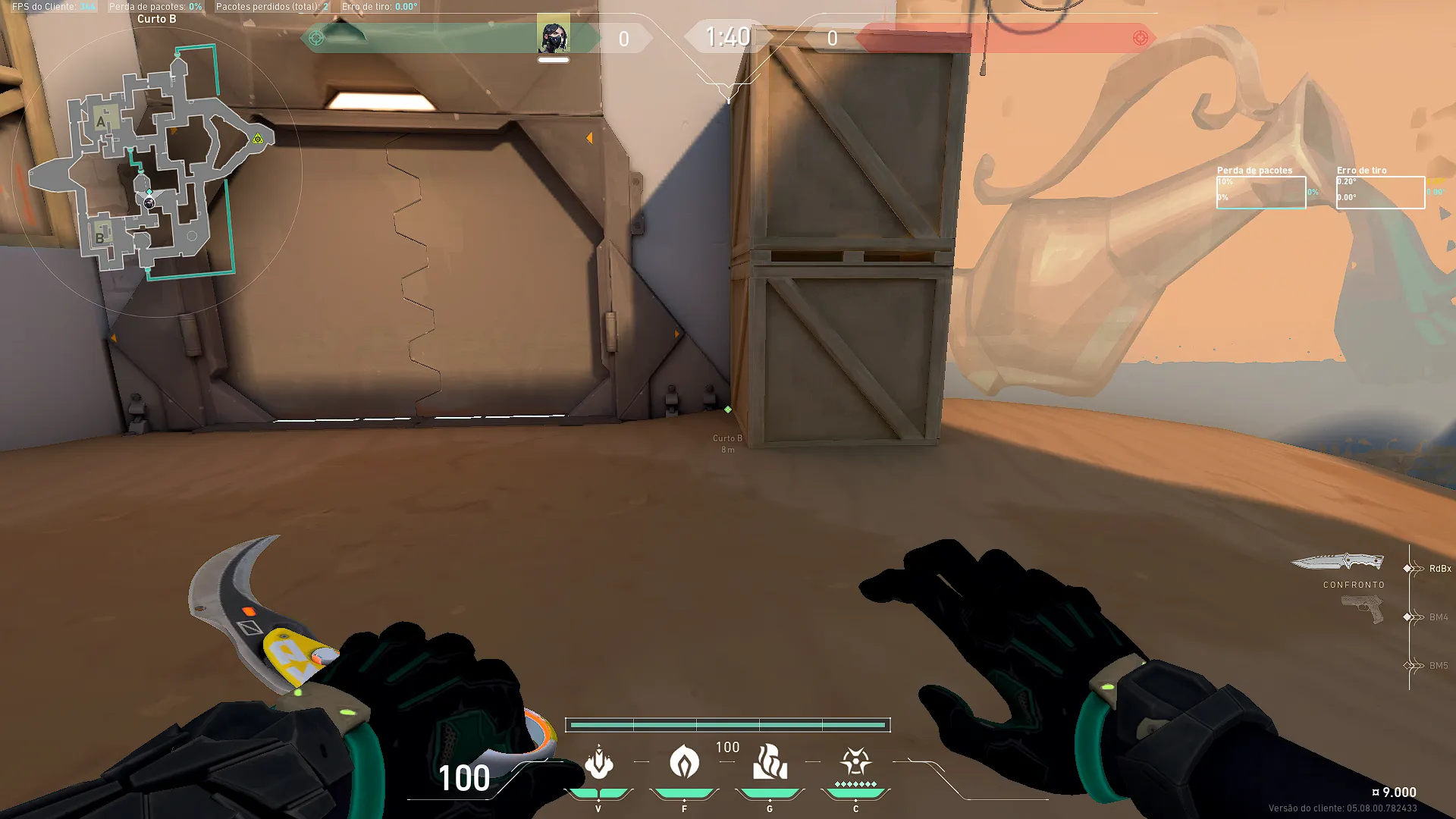 Viper Attacking One-way Smoke (from B Short to B Halls/ct) — Viper lineup on Bind