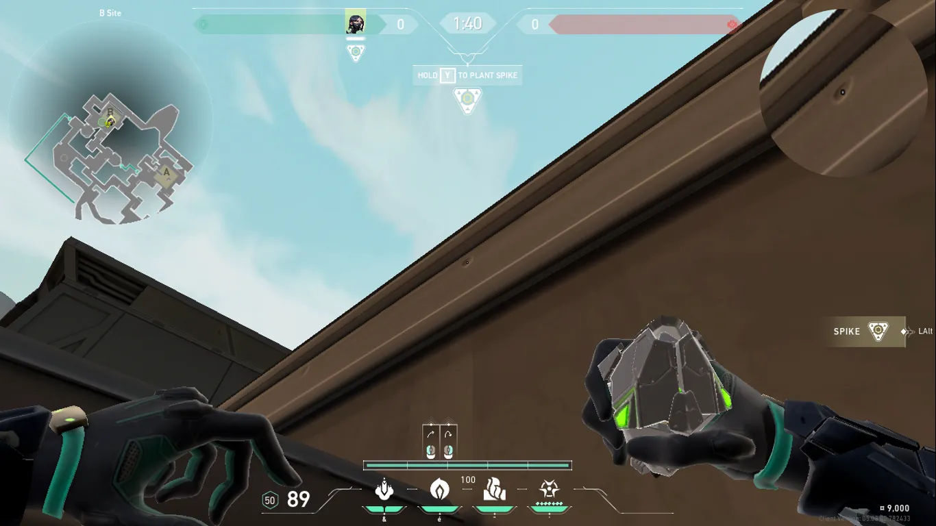 Viper Poison Cloud on Bind Defense Site B — step 2 of 3: Aim — line up the shot