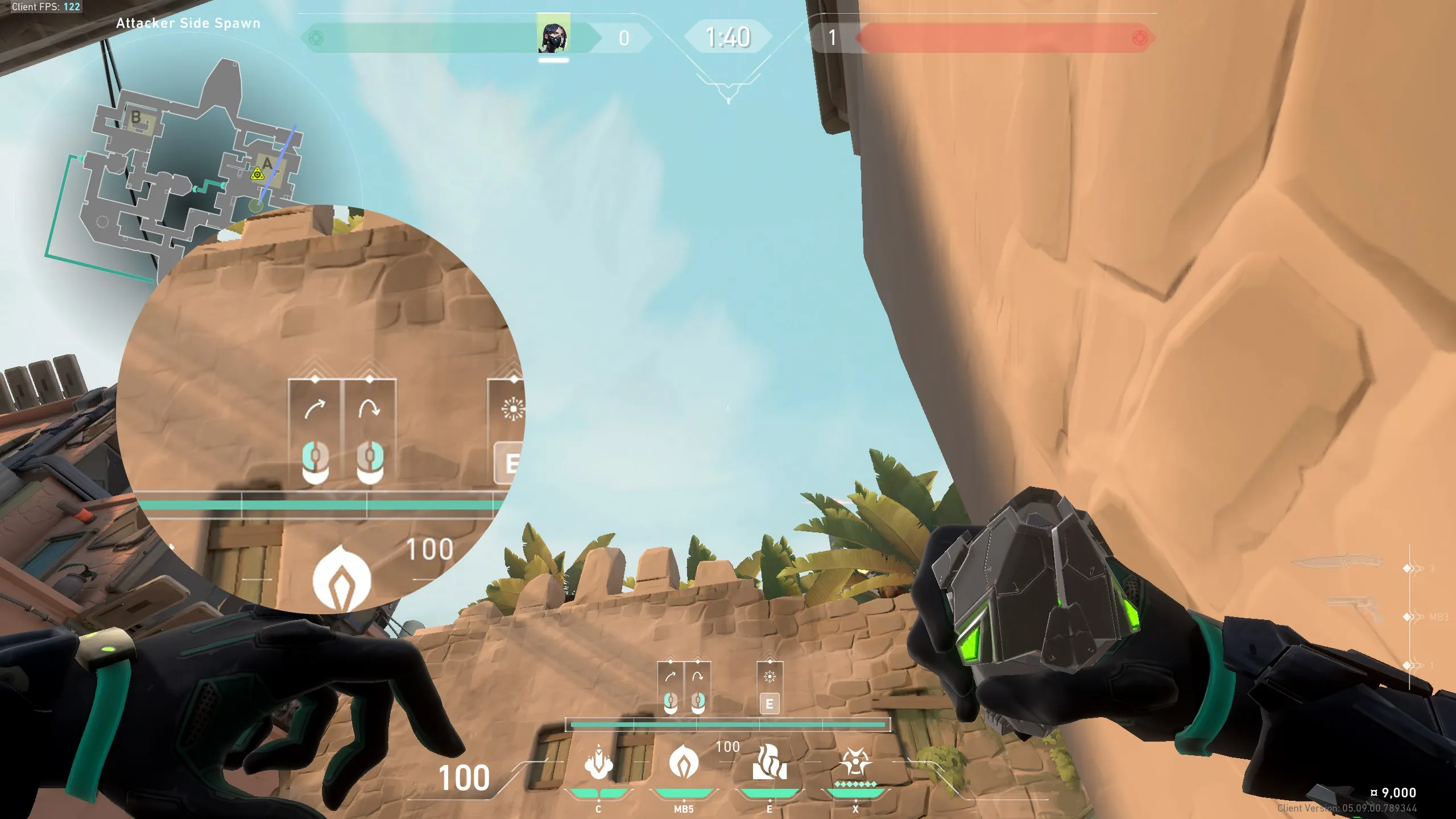Viper Poison Cloud on Bind Attack Site A — step 2 of 3: Aim — line up the shot