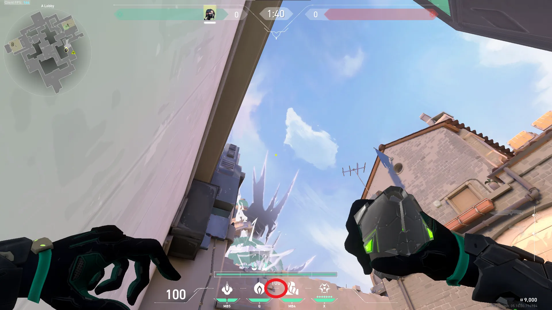 Viper Poison Cloud on Ascent Attack Site A — step 2 of 3: Aim — line up the shot