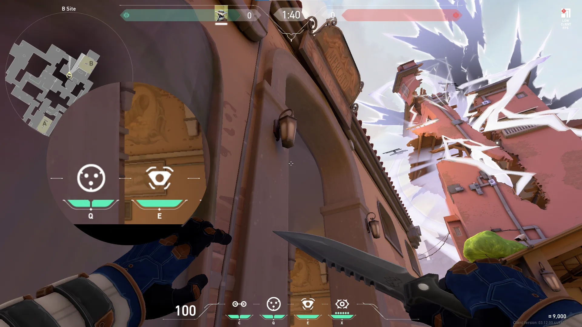 Cypher Cyber Cage on Ascent Defense Site B — step 2 of 3: Aim — line up the shot