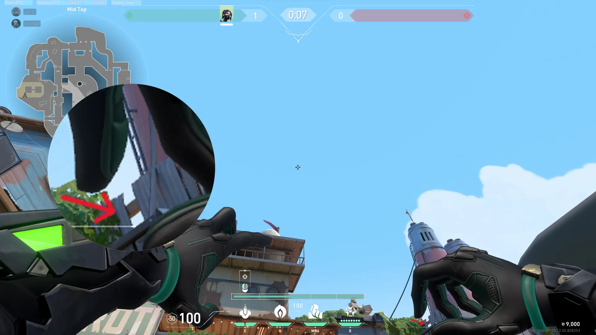 Viper Snake Bite on Breeze Attack Site A — step 2 of 3: Aim — line up the shot