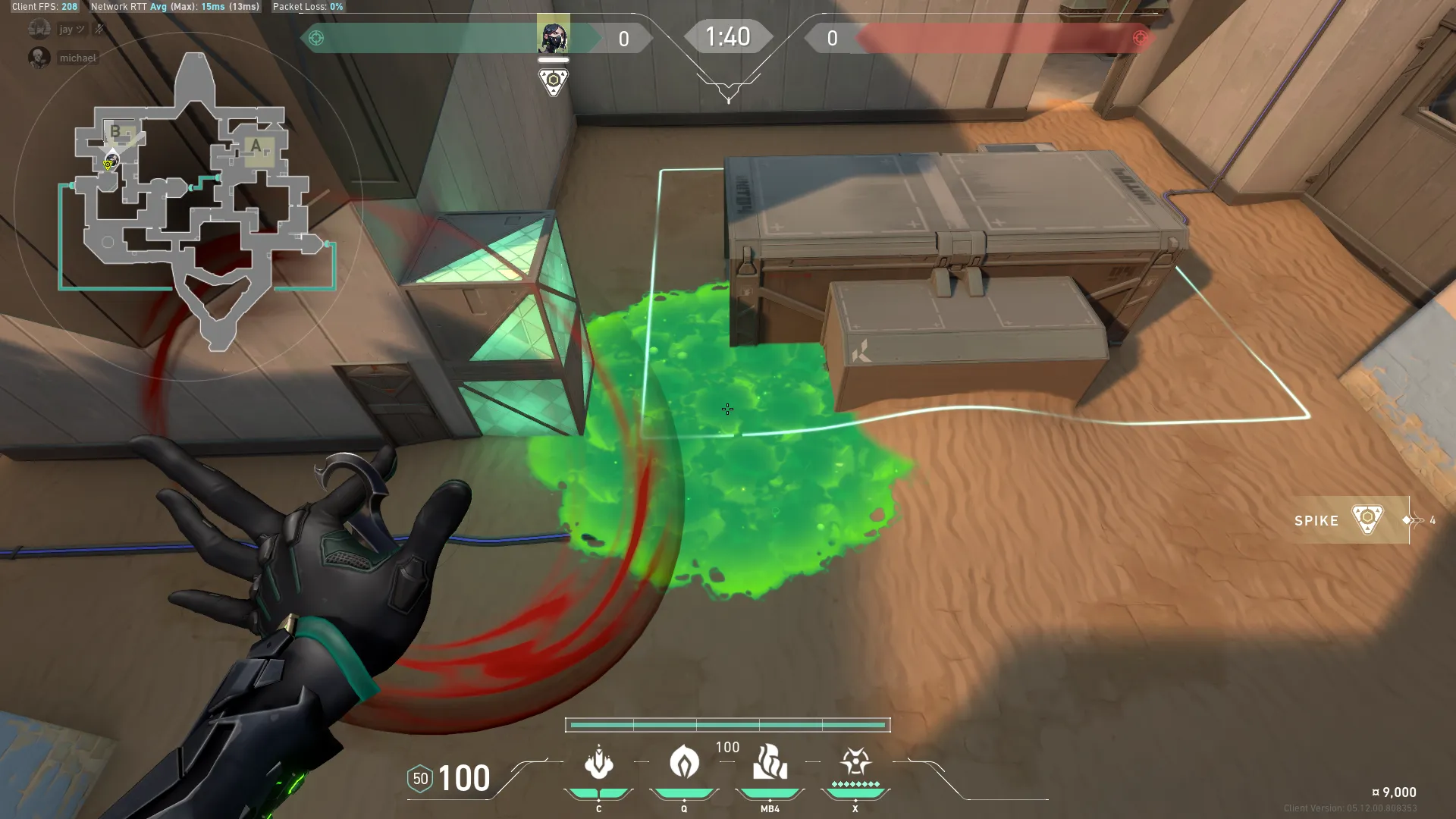 Viper Snake Bite on Bind Defense Site B — step 3 of 6: Aim — line up the shot