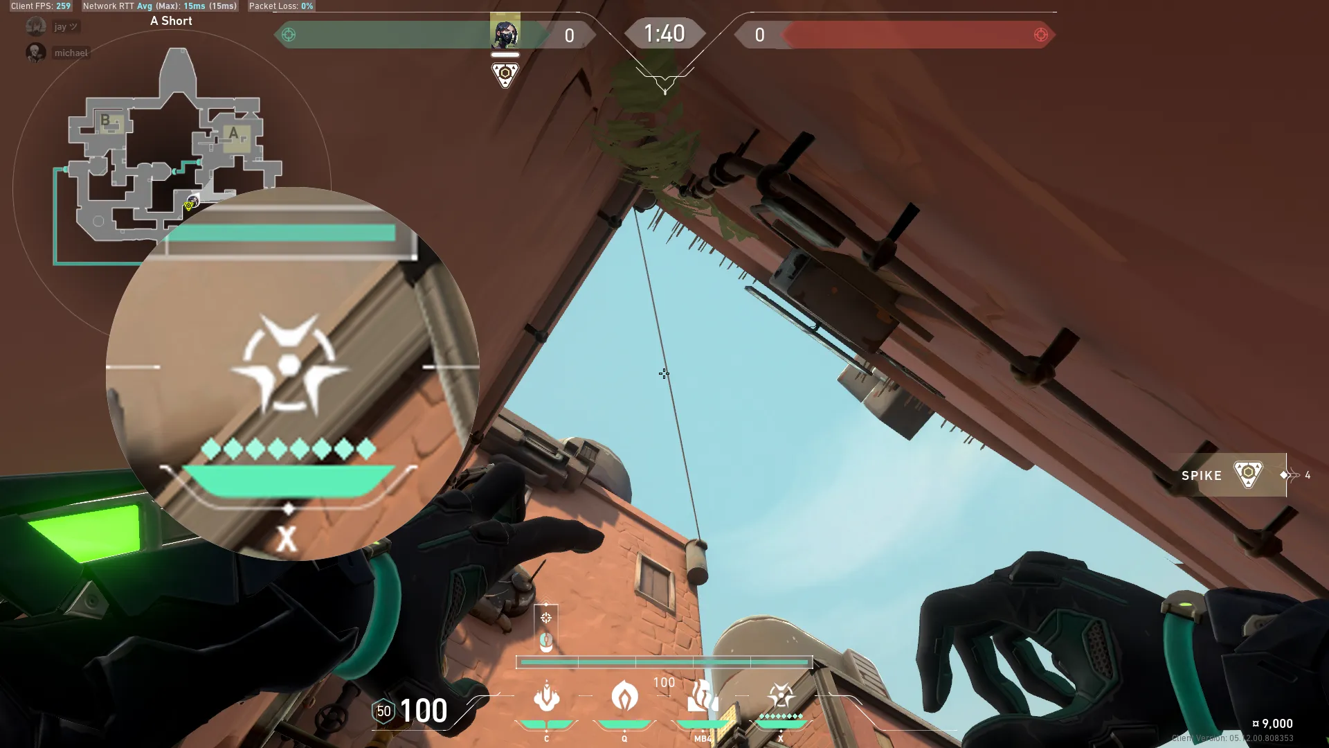 Viper Snake Bite on Bind Attack Site A — step 2 of 3: Aim — line up the shot