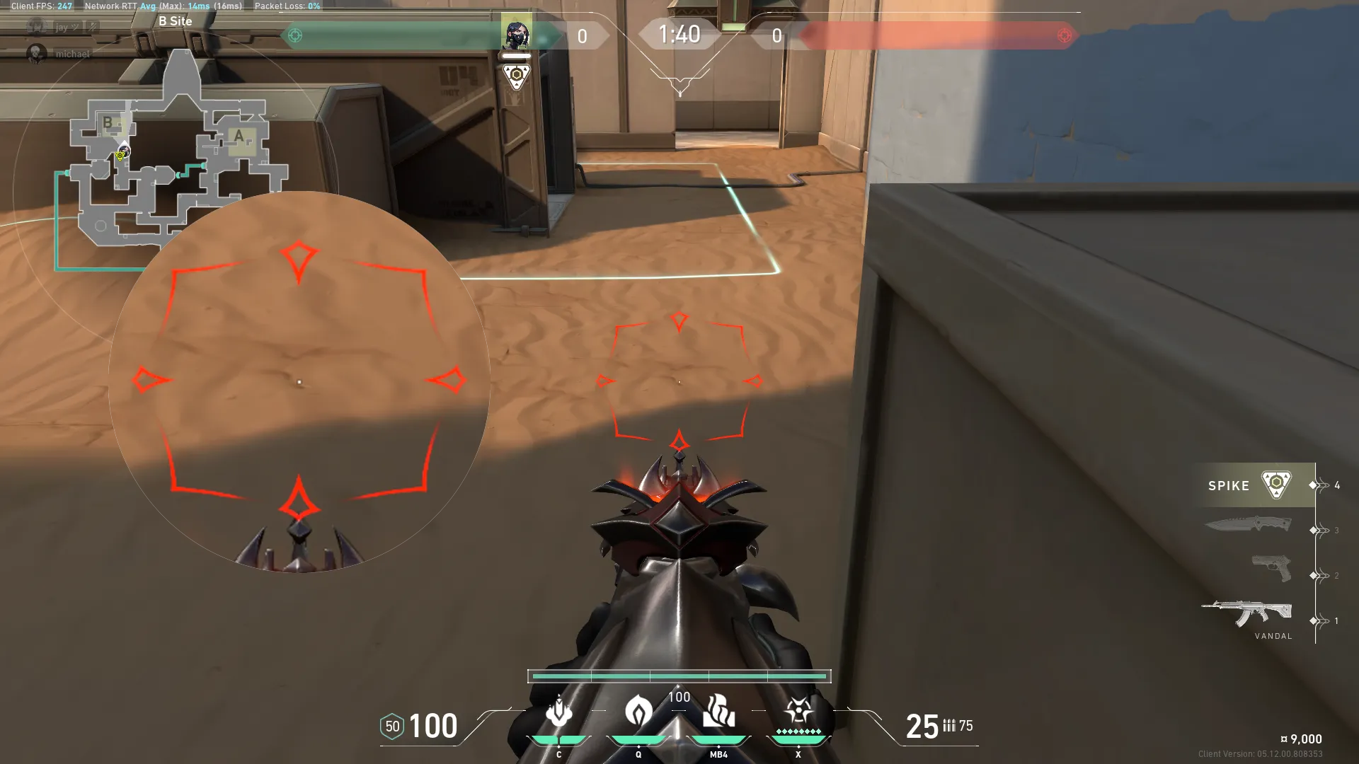 Viper Snake Bite on Bind Defense Site B — step 2 of 6: Aim — line up the shot