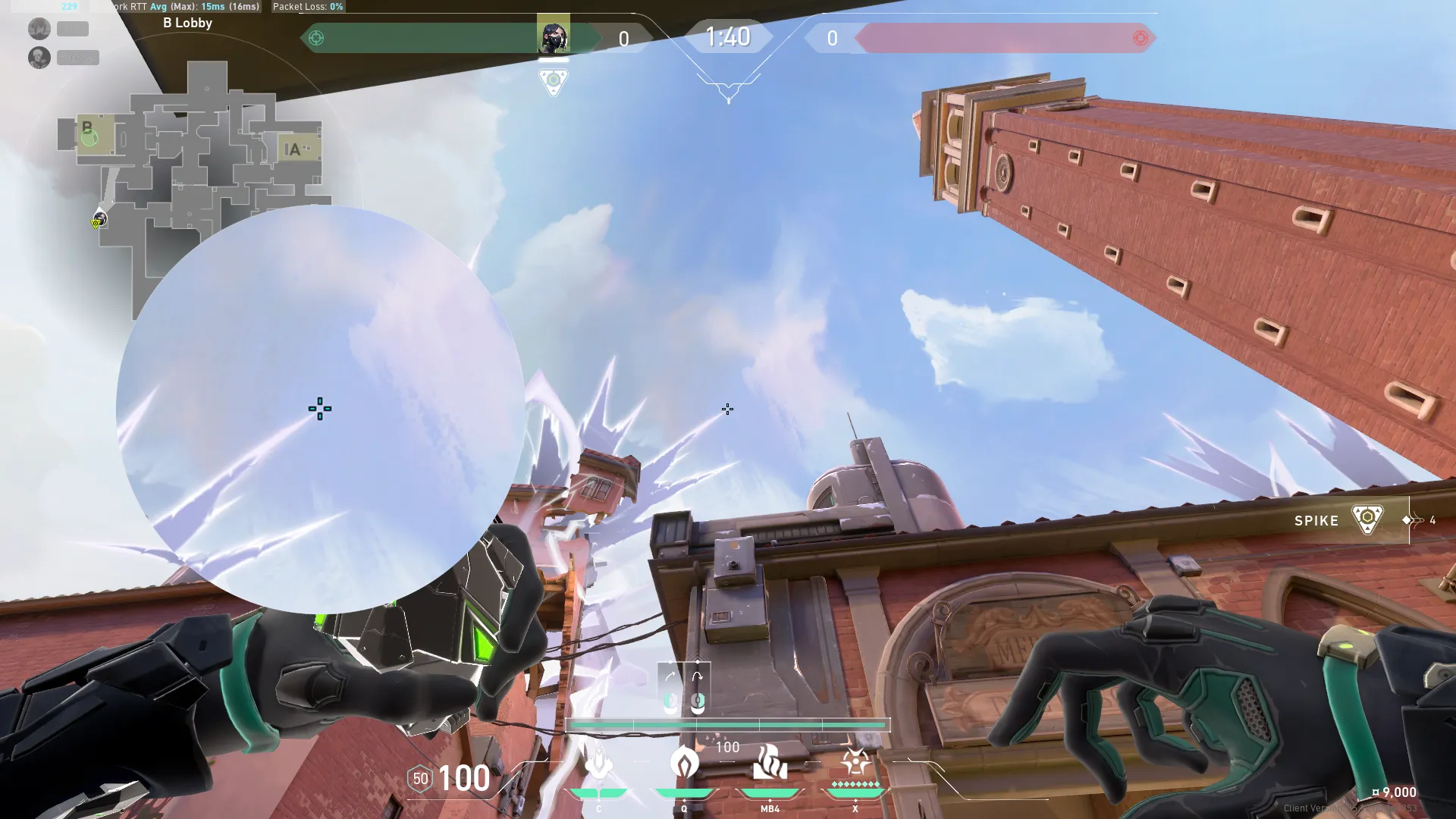 Viper Poison Cloud on Ascent Attack Site B — step 2 of 3: Aim — line up the shot