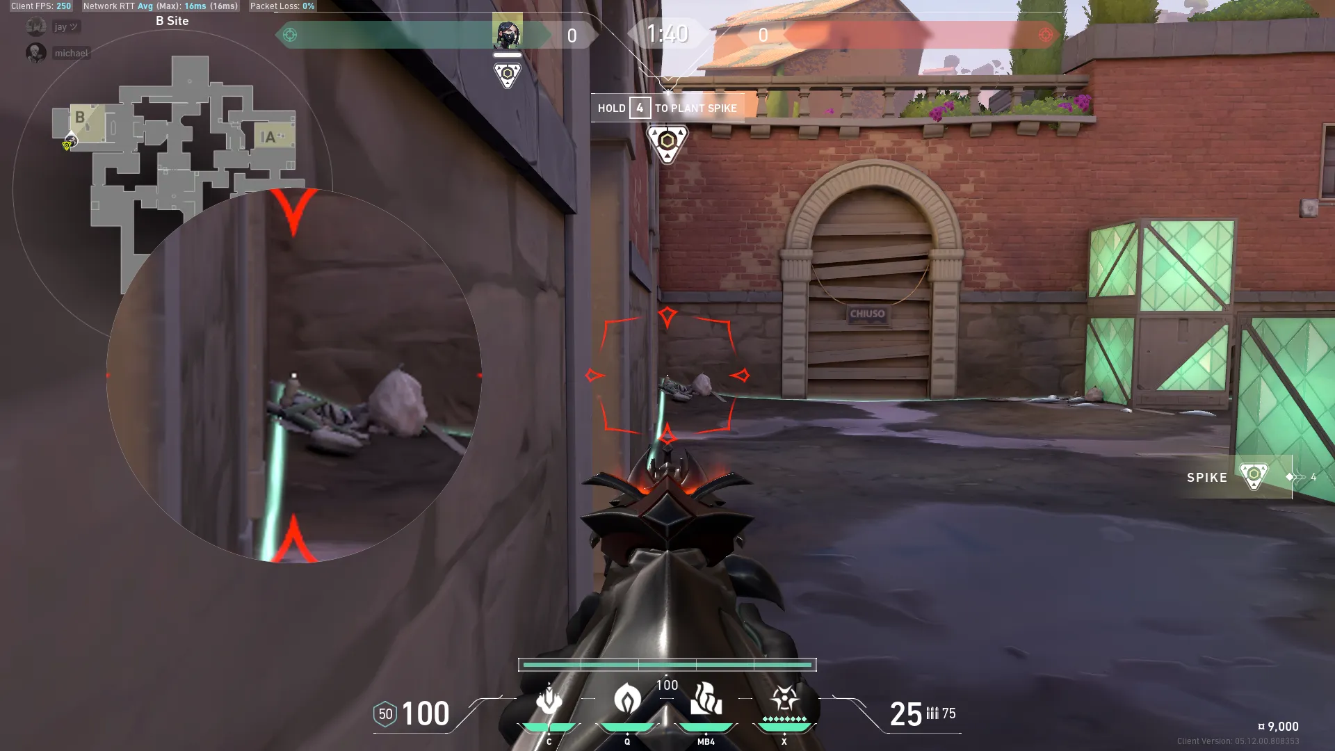 Viper Snake Bite on Ascent Defense Site B — step 2 of 5: Aim — line up the shot
