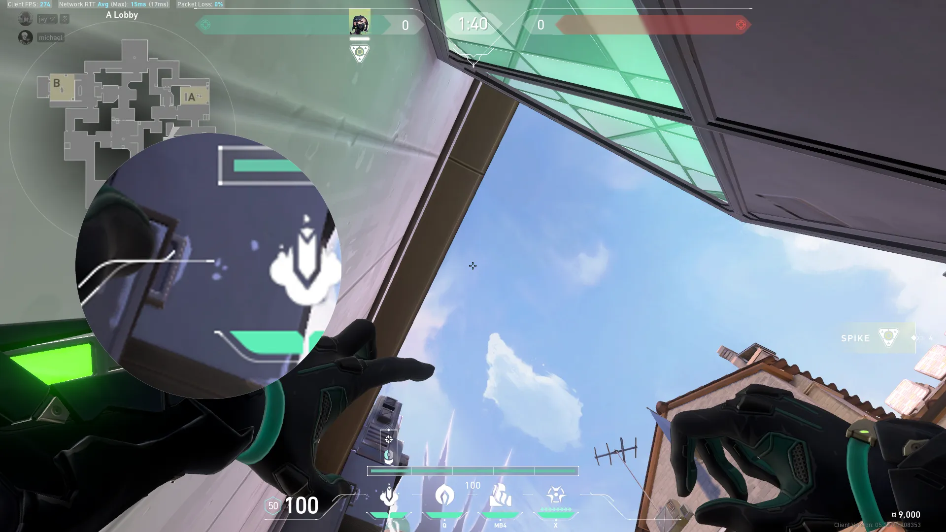 Viper Snake Bite on Ascent Attack Site A — step 2 of 3: Aim — line up the shot