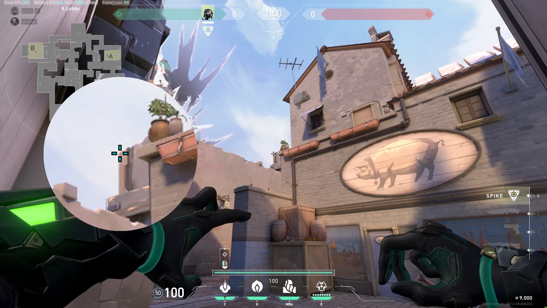 Viper Snake Bite on Ascent Attack Site A — step 2 of 3: Aim — line up the shot