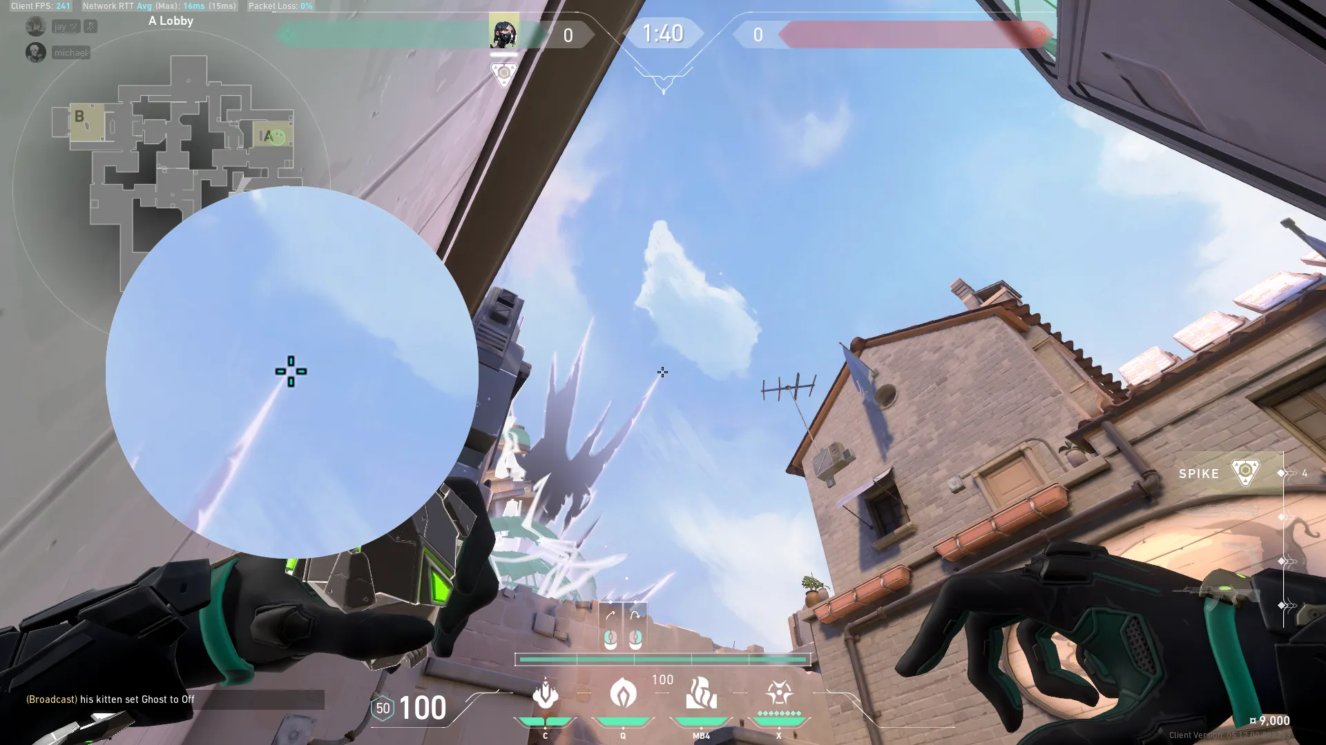 Viper Poison Cloud on Ascent Attack Site A — step 2 of 3: Aim — line up the shot