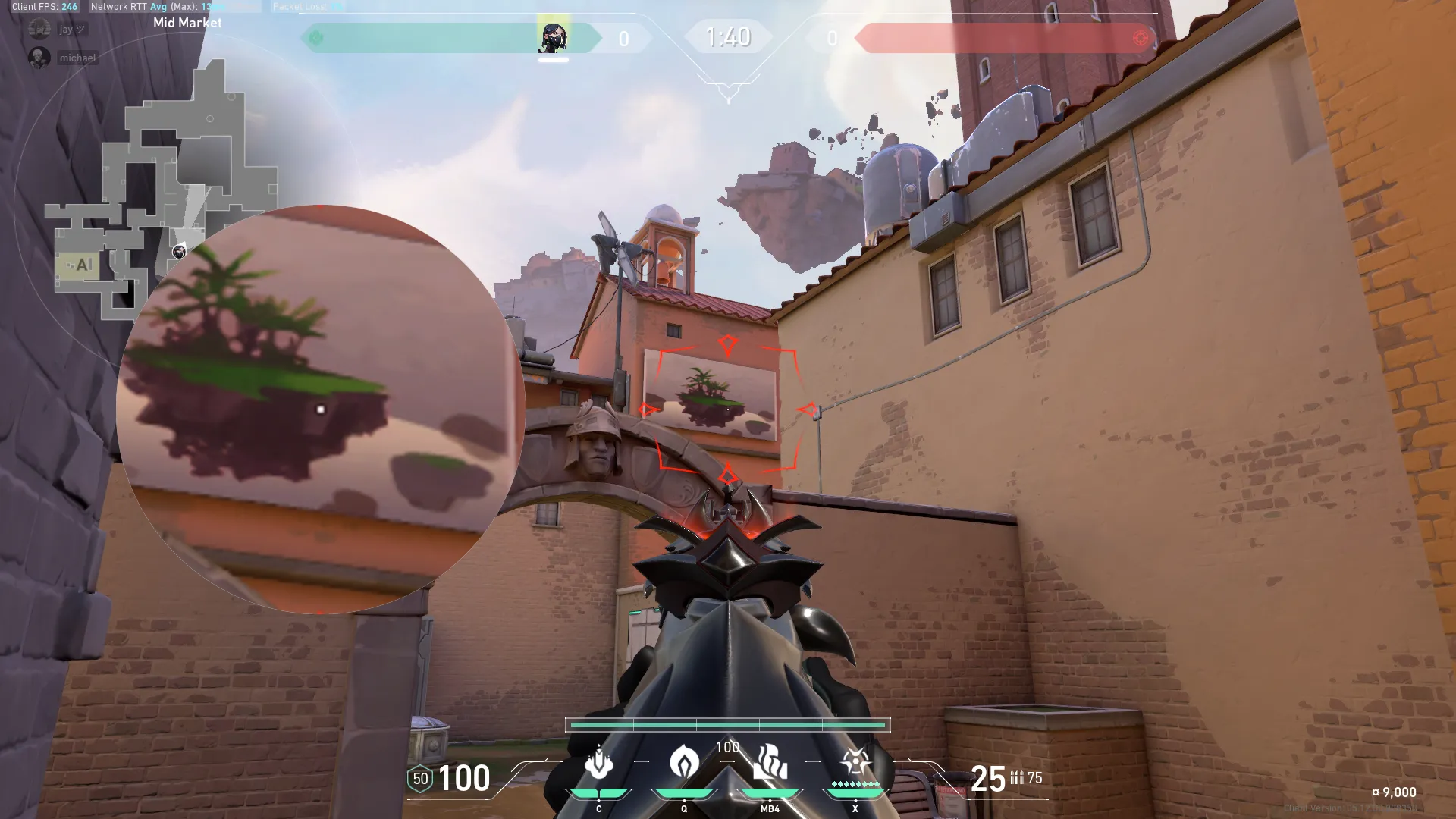 Viper Poison Cloud on Ascent Attack Mid — step 2 of 4: Aim — line up the shot