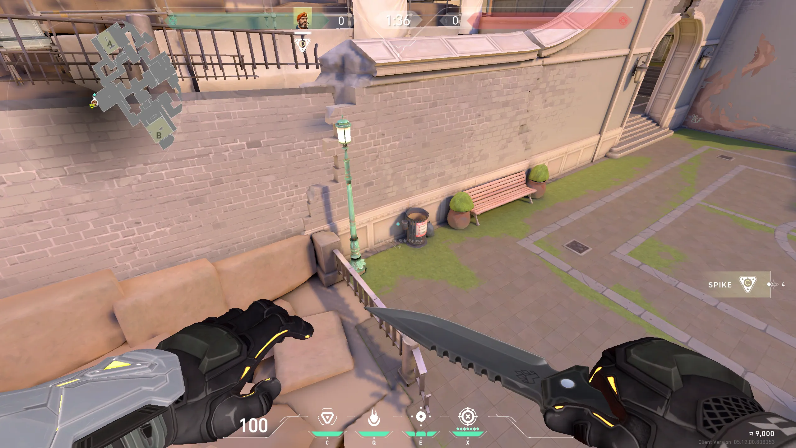 Defender Spawn to Boathouse Corner — Brimstone lineup on Ascent