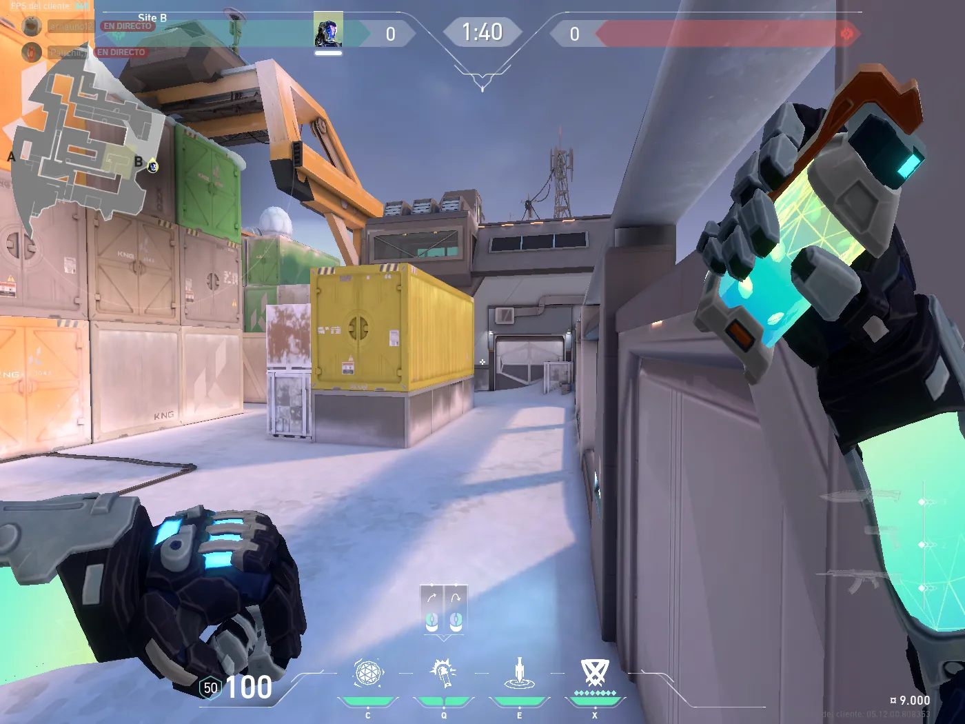 KAY/O Flash_Drive on Icebox Attack Site B — step 2 of 3: Aim — line up the shot