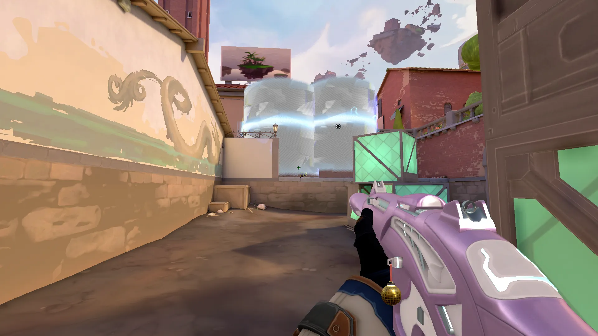 Cypher Cyber Cage on Ascent Defense Site B — step 5 of 6: Aim — line up the shot