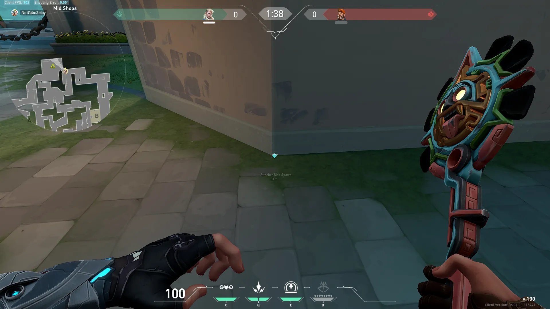 T Spawn to B Site Pearl Full Site Recon — Sova lineup on Pearl