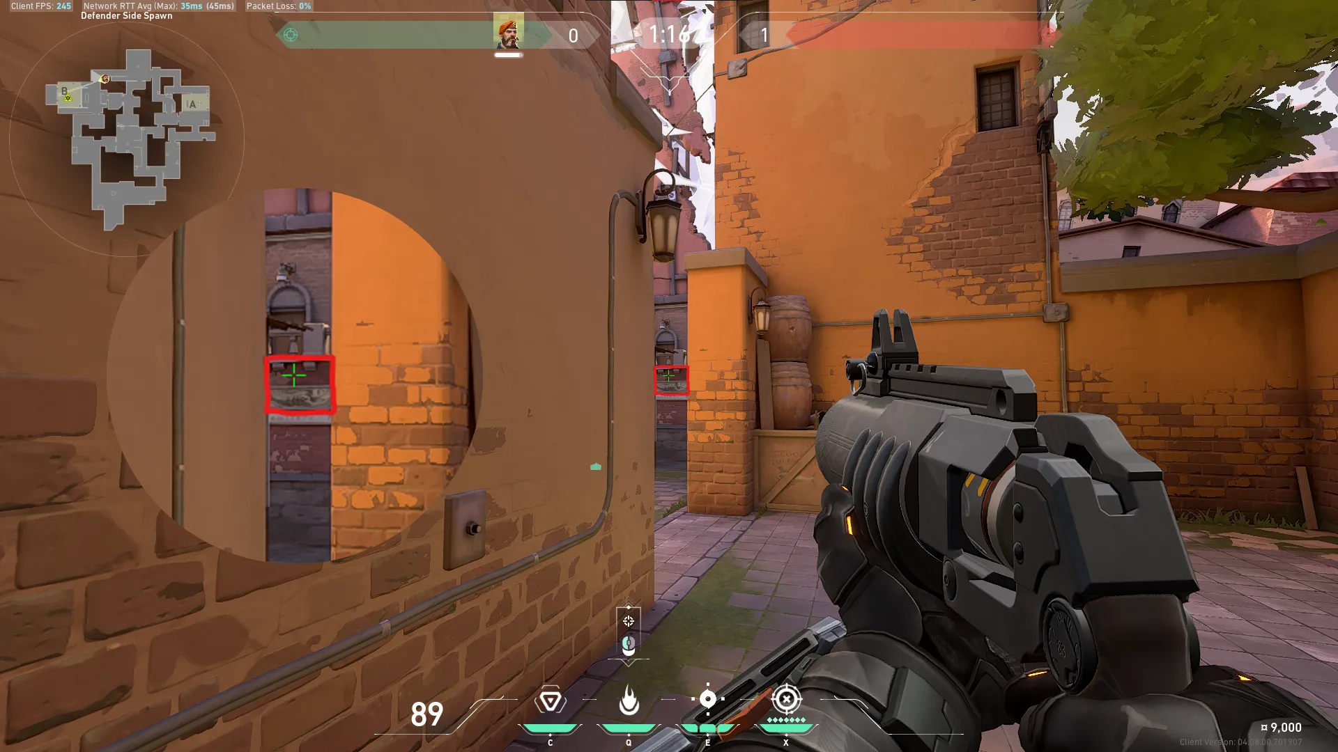 Brimstone Incendiary on Ascent Defense Site B — step 2 of 4: Aim — line up the shot
