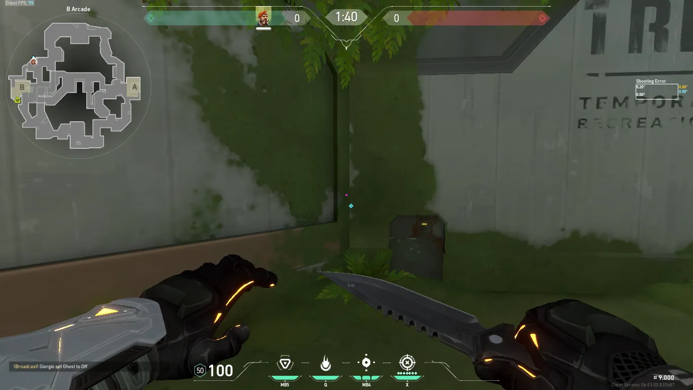 Post Plant B Arcade to B Default — Brimstone lineup on Fracture