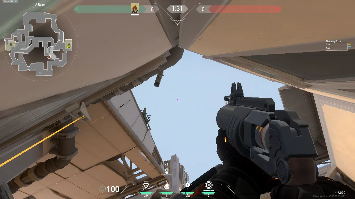 Brimstone Incendiary on Fracture Attack Site A — step 2 of 3: Aim — line up the shot