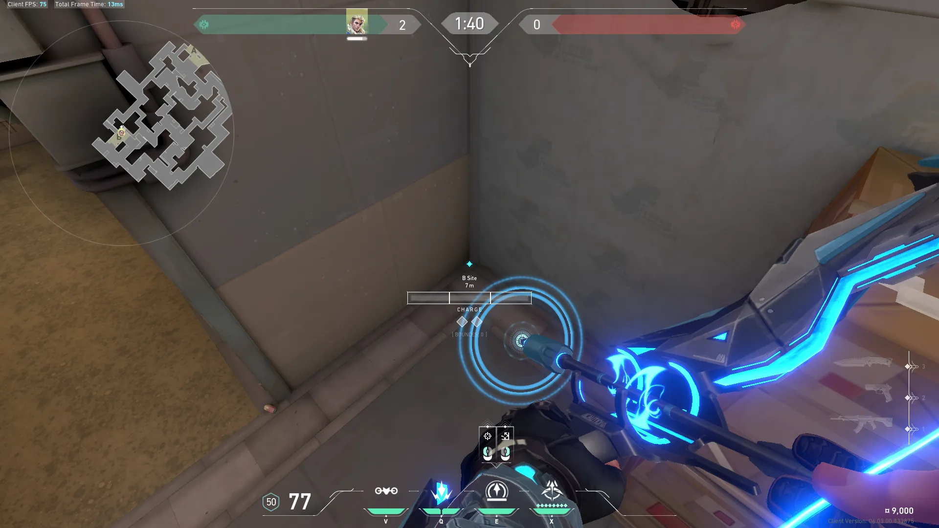 B Site to B Lobby (from B Lobby) — Sova lineup on Split