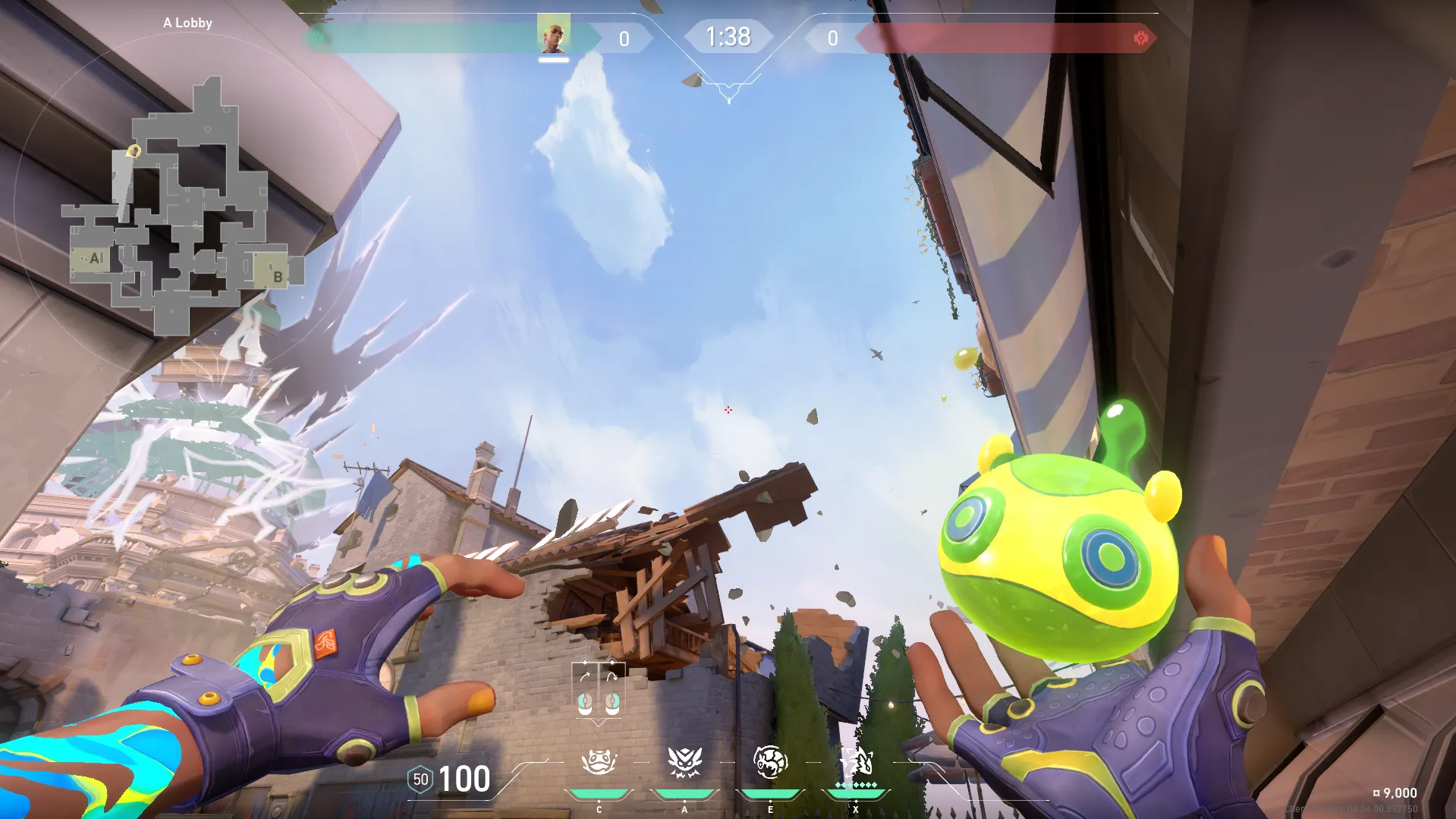 Gekko Mosh Pit on Ascent Attack Site A — step 3 of 4: Aim — line up the shot